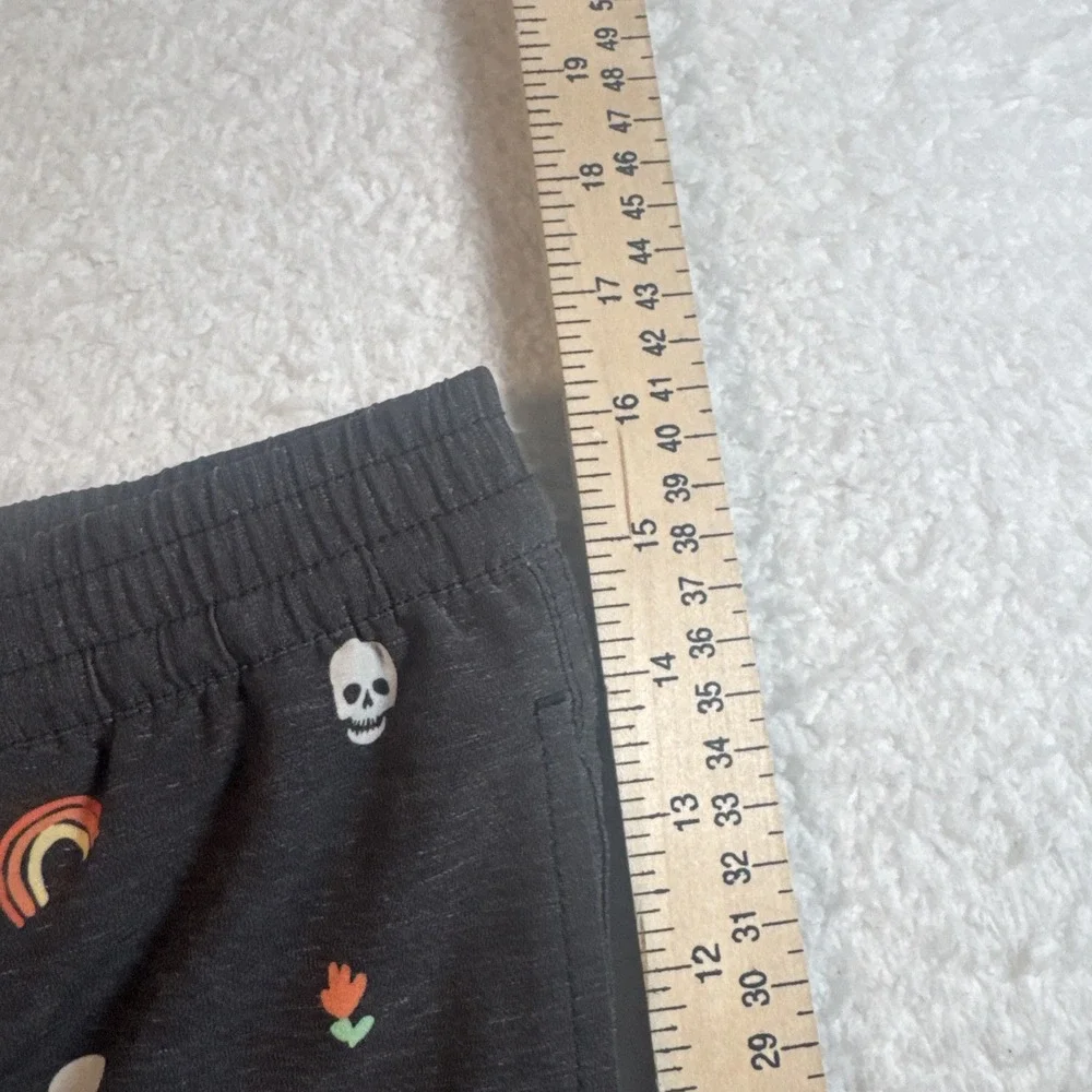 Roark Shorey Black Rainbow And‎ Skull Elastic Waist Trunks Mens L